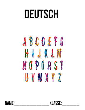 Hier kannst du dir jetzt dein gesuchtes Deutsch Deckblatt Alphabet schnell und einfach erstellen und kostenlos ausdrucken.
Mit deinem persönlichen Deckblatt für deine Hefter, Schulordner und Mappen bist du super organisiert und behältst stehst den Überblick.