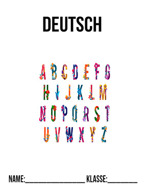 Deckblatt Alphabet für Deutsch