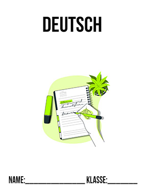Deckblatt Portfolio für Deutsch