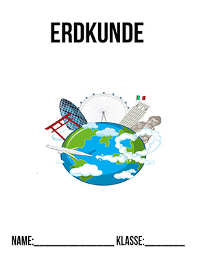 Deckblatt Din A4 für Erdkunde