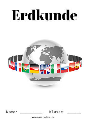 Erdkunde Deckblatt Kontinente | Erdkunde Deckblätter