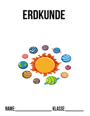 Deckblatt Planeten 1 für Erdkunde
