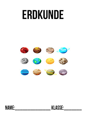 Deckblatt Sonnensystem für Erdkunde