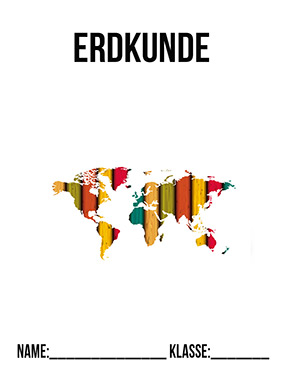 Deckblatt Weltkarte für Erdkunde