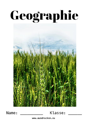 Deckblatt Landwirtschaft für Geographie