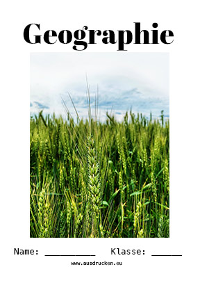 Geographie Deckblatt Landwirtschaft