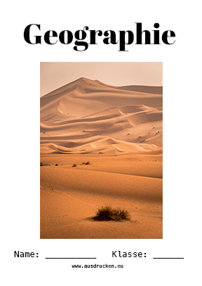 Geographie Deckblatt Wüste