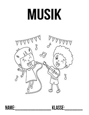 Deckblatt Musik Zum Ausmalen Musik Deckblatter