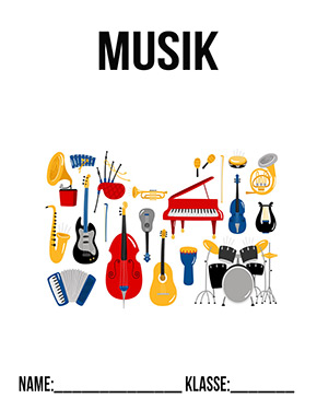 Deckblatt Musik DIN A4 / Musik Deckblätter