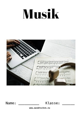 Musik Deckblatt Komponisten