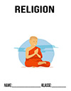 Religion Deckblatt betender Buddhist