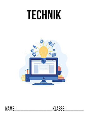 Deckblatt Und Computer für Technik