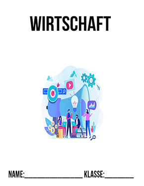 Deckblatt Projektmappe für Wirtschaft