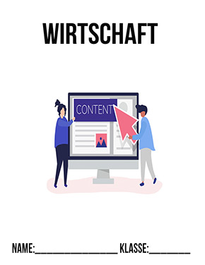 Deckblatt Web Content für Wirtschaft