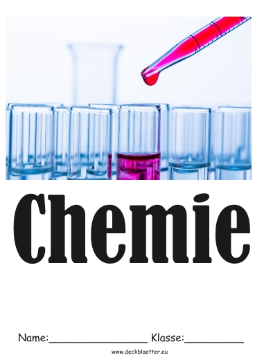 Chemie Deckblatt 1 als kostenloses Ausmalbild