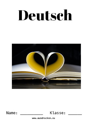 Deutsch Deckblatt Gedichte als kostenloses Ausmalbild
