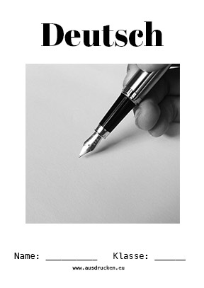 Deutsch Deckblatt Referat als kostenloses Ausmalbild