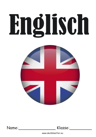 Englisch Deckblatt 1 zum kostenlosen ausdrucken