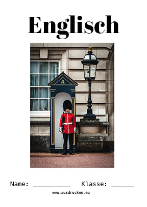 Englisch Deckblatt London zum kostenlosen ausdrucken