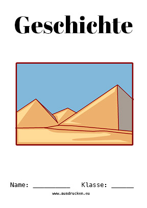 Geschichte Deckblatt Aegypten als kostenloses Ausmalbild
