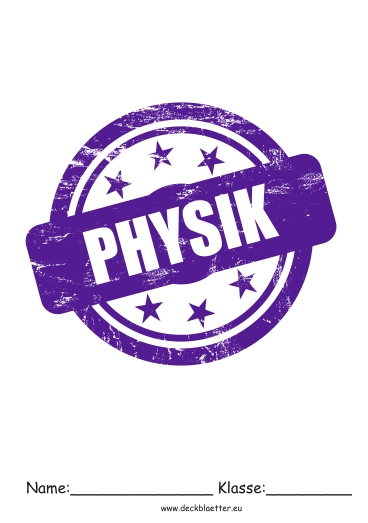 Physik Deckblatt 1 zum kostenlosen ausdrucken