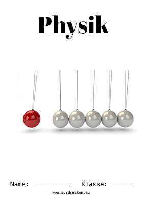 Physik Deckblatt Magnetismus als kostenloses Ausmalbild