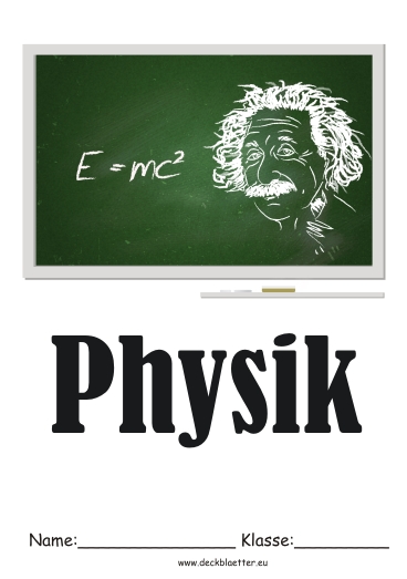 Physik Deckblatt als kostenloses Ausmalbild