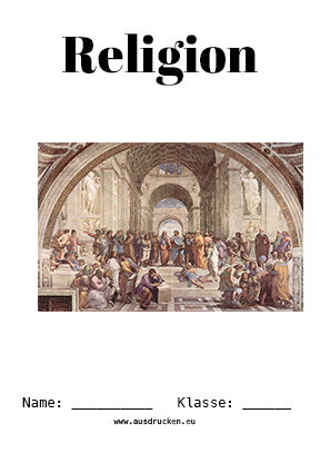 Religion Deckblatt Jesus als kostenloses Ausmalbild