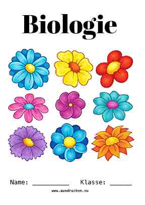 Biologie Deckblatt Blumen