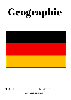 Geographie Deckblatt Deutschland