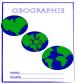 Deckblatt Geografie mit drei Erdkugeln