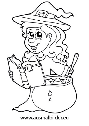 hexe beim braün zum ausdrucken hexe beim braün als Ausmalbild