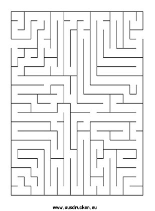 Irrgarten Labyrinth Vorlage zum ausdrucken