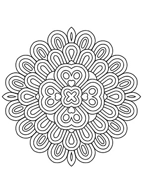 Blumen Mandala Ausmalbild zum ausdrucken