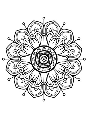 Blumenmuster Mandala zum ausdrucken