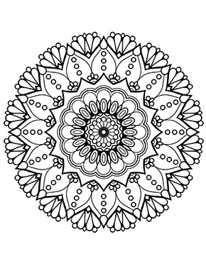 Malvorlage Mandala Blumen zum ausdrucken