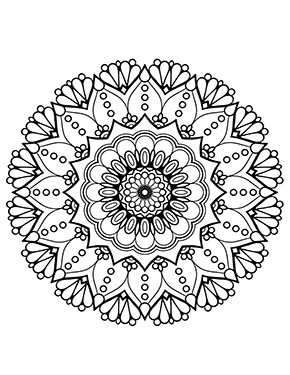 Mandala Ausmalbild Blumen zum ausdrucken