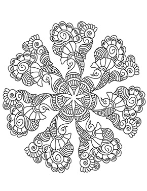 Mandala Blüte zum ausdrucken