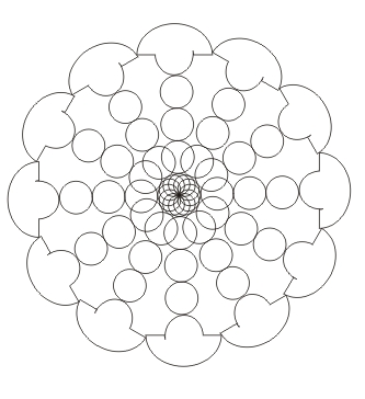 Mandala mit Kreisen zum ausdrucken