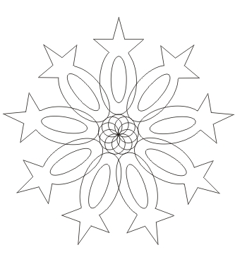 Mandala mit Sternen zum ausdrucken