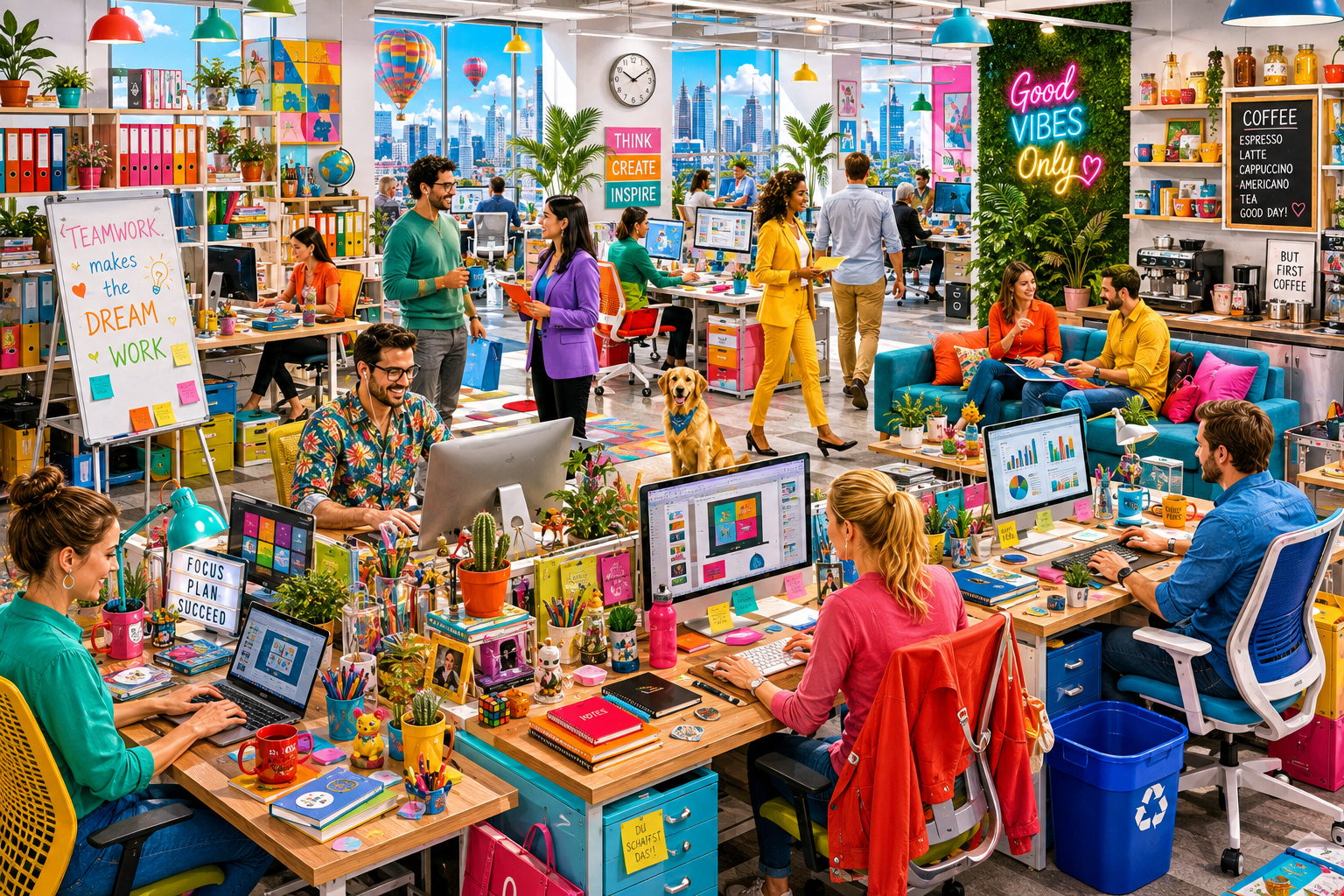 Wimmelbild Büro