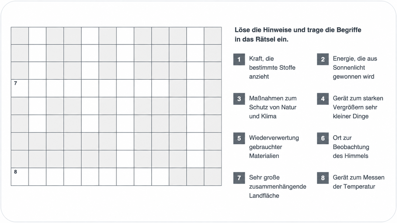 Kreuzworträtsel erstellen