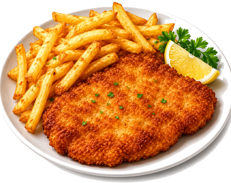 Schnitzel mit Pommes